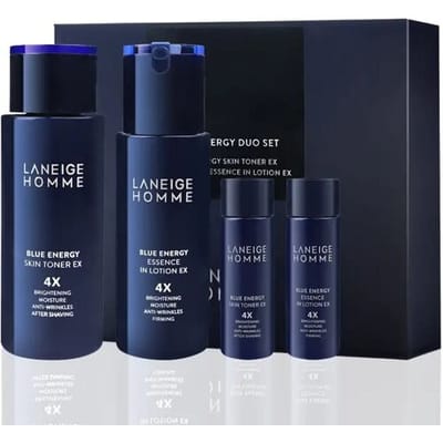 Laneige revitaliserende diepzee toner- en emulsieset voor mannen (toner 180 ml + emulsie 125 ml + toner 25 ml + emulsie 25 ml/set)