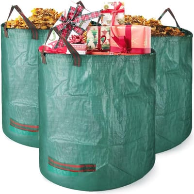 Duurzame Tuinafvalzakken Set van 3 x 272L - Heavy Duty en Zelfstaand met Handvatten voor Snoeien en Tuinieren
