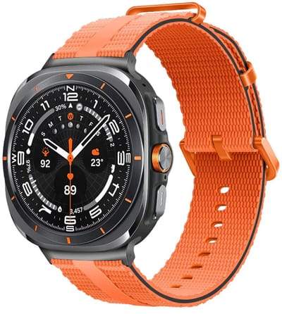 Strap-it siliconen sport bandje geschikt voor Samsung Galaxy Watch Ultra 2 (2026) / Ultra (2024/2025) - oranje