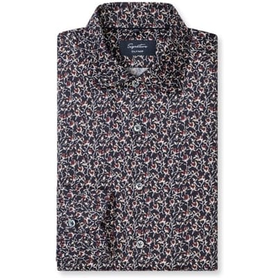 OLYMP Signature Overhemd, Tailored Fit, Signature Kent, Nachtblauw
