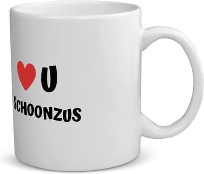 Akyol - love u schoonzus koffiemok - theemok - Zus - de liefste schoonzus - verjaardag - cadeautje voor zus - zus artikelen - kado - geschenk - 350 ML inhoud