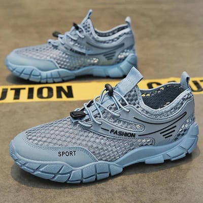 Heren nieuwe zomersandalen hol ademend casual sportschoenen lichtgewicht enkellaags mesh jogging wandelschoenen 39 blauw