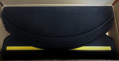 Elite Trapmatten - 13 stuks - Velours Zwart - 56x17x3,5cm - halve maantjes
