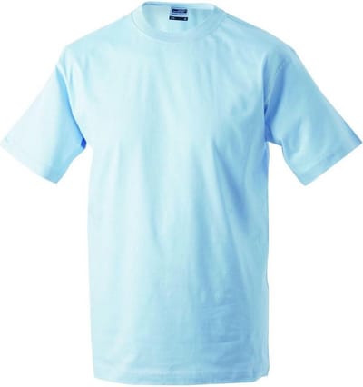 James and Nicholson - Heren Workwear T-Shirt (Lichtblauw)