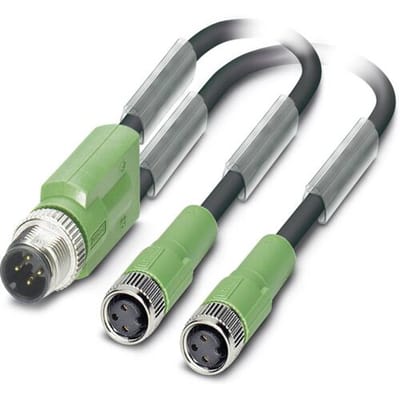 Phoenix Contact 1671344 Sensor/actuator connector, geassembleerd M12 Aantal polen (sensoren): 3 Adapter, Y-vorm 0.60 m 1 stuk(s)