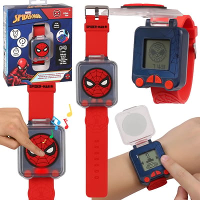 MARVEL Spider-Man Multifunctioneel educatief horloge met spelletjes, alarm en stopwatch voor kinderen
