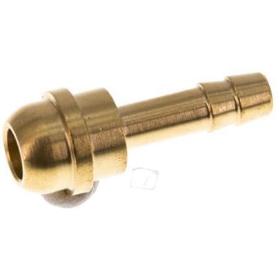 6 mm Messing Slangpilaar zonder Wartelmoer (G3/8'') [5 Stuks]