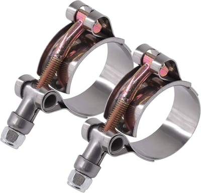 2Pcs 32-37Mm Rvs T-Bout Slangklemmen Turbo Inlaat Zachte Slang Intercooler Klemmen