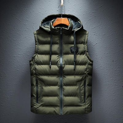Nieuw donsvest heren herfst en winter casual vest grote maat katoenen vest XXXL black