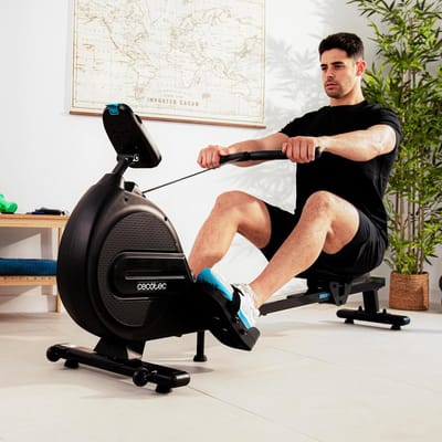 Roeimachine Inklapbaar - Indoor Trainer - Full Body Workout - Magnetische Weerstand 9kg - 180x54x80cm - Zwart