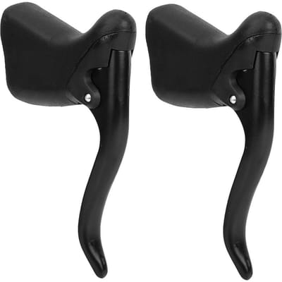 1 Paar Aluminiumlegering Mountain Racefiets Fiets Remhandels Fietsen Remhendel Zwart Zilver