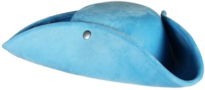 Eenvoudige piraten driekante steek neon-blauw