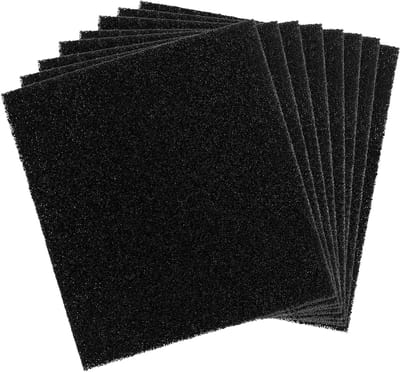 8 Stuks 15.5x16.5cm Rectangulaire Compostbak Filters, 1cm Dikke Actieve Koolstof Geurfilter, Vervangingsfilters voor Keuken Compostbakken, Zwart