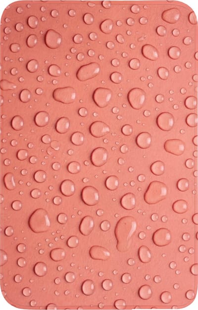 WC mat 50x80 cm - Antislip - Water - Druppels - Roze - Toiletmat - Vloermat - Douchemat - Toilet tapijt - Toiletmatten