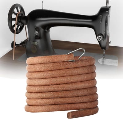 6mm Leren Naai Machine Band met Haak 183cm - Geschikt voor Voetnaaimachines, Duurzaam en Eenvoudig te Installeren, Perfect voor Naaiprojecten