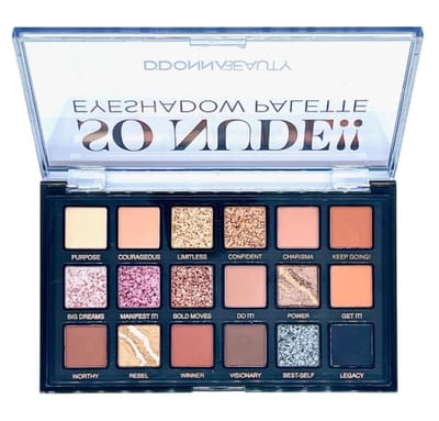 D'Donna - So Nude!! Oogschaduw Palette - Matte en Shimmer/Glitter - 18 Tinten Goud - Bruin - Nude - Zwart - 1 Doos 17 x 10 cm