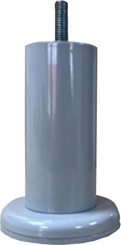 FLE - Stalen meubelpoot grijs rond ø 4,2 cm en hoogte 10 cm (M8)
