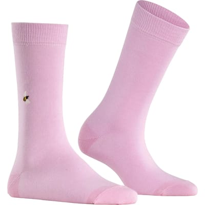 Burlington Brit Style gedessineerd katoen sokken dames roze - maat 36-41
