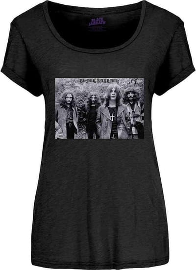 Black Sabbath - Group Shot Dames T-shirt - S - Zwart