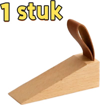 1 stuk - Massief houten deurstopper - Klein - Extra grote verbeterde versie - Antislip - Geluidsarm - Geschikt voor het blokkeren van deuren, geluidsarm, antislip - 11*3,5*3,5 cm - Natuurlijke houtkleur