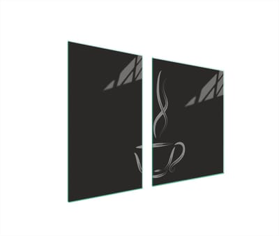 TMK ArtDeko - Snijplank en Beschermpaneel - Gehard Glas - 100x52 cm - Kleur: Koffie
