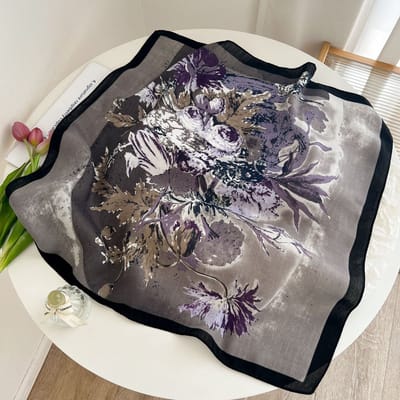 Zijden sjaal-stijl zijden sjaal voor dames - Kleurblokkenprint - Fris en delicaat - Decoratieve shawl over shirts-SJ0258 Benut je gevoel voor mode optimaal!