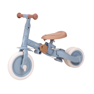 Little Dutch - 4 in 1 Driewieler Met Duwstang - Safari Dreams Blue