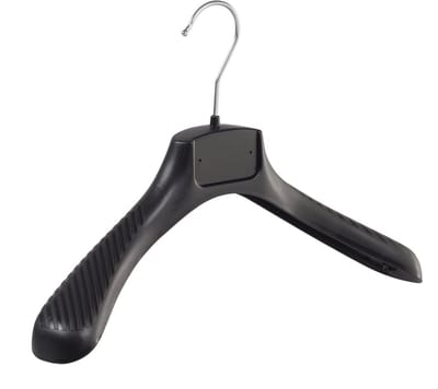 De Kledinghanger Gigant - Mantelhanger - Kostuumhanger - Jassenhanger - Kinderen - FG36 - 50 Stuks - Kunststof - Zwart - Gebogen Model - Schouderverbreding 6 cm - 36 cm - Kinderhanger - Kledinghanger - Kleerhanger - FG-Serie (FG36_00/50)