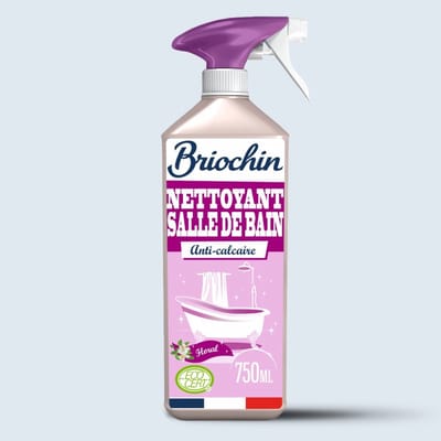 Le Briochin Détartrant Salle de Bain Badkamer Ontkalker Recyclebare Fles - Set van 2 Stuks (1 L Totaal) - Ecologisch Made in France - Voordeelverpakking