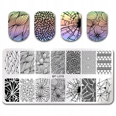 Born Pretty BP - L078 - Blik semplplaatje voor Nageldecoratie - Herbruikbaar - Diverse Motieven