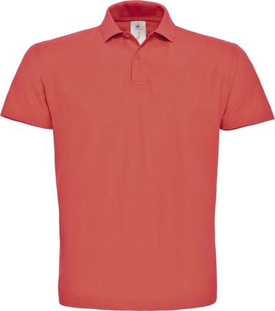 Unisex Polo 'ID.001' Koraalroze merk B&C Collectie maat S