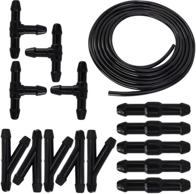 Dailygoods- Reparatieset Hoogwaardige Componenten - Slangverbinders - Ruitensproeier - Voorruitreinigingssystemen - 3 Meter Slang - 15 Stuks - Slangenset