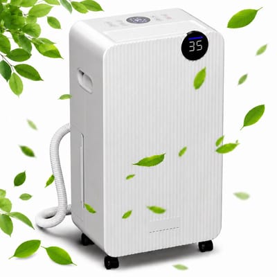 ECTEATOY® Luchtontvochtiger met 12L per dag - 2.1L Waterreservoir - LED display - Timer kinderbeveiliging - Wit