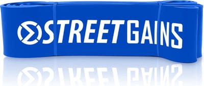 StreetGains® Weerstandsband Extreme - Resistance Band 35-75 kg - Blauw - Fitness Elastiek voor Calisthenics, CrossFit, Krachttraining & Pull-Ups