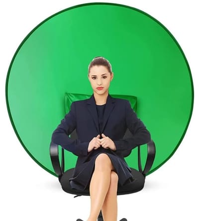 Dailygoods- Groene Scherm 142 Cm - Draagbaar - Opvouwbaar - Lichtabsorberend - Achtergrond voor Video Chats - Videoconferentie - Achtergrondscherm
