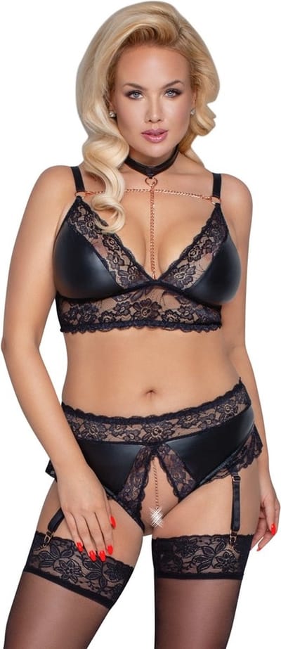 Curvy Bondage Beha Lingerie Set