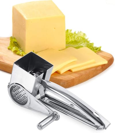 Handmatige Kaasrasp van RVS, Perfect voor Parmesan, Keuken Gereedschap met Handmatige Crank en Ergonomisch Ontwerp