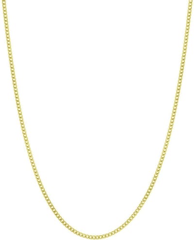 Lucardi Dames plated Ketting gourmet - Echt Zilver - Ketting - Cadeau - 38 cm - Goudkleurig