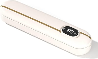 KZQ Voedsel Vacuümmachine Met Led Display - Twee Modi Enkele Verzegeling En Vacuümverzegeling - Incl 10 Vacuümzakken - Geel