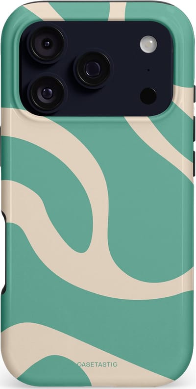 Casetastic hoesje geschikt voor Apple iPhone 17 Pro - MagSafe - Dubbellaagse bescherming - Zand Groene Vlaktes - Fashion Case - Saliegroen Zand