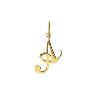 Lucardi Dames Stainless steel goldplated letterhanger voor dames - Hanger - Staal - Goudkleurig