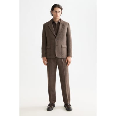 Scotch & Soda Yarn-dyed Wool Blend Relaxed Fit Blazer Demitasse Patchwork  Taglia: S | Blazers Outlet | Uomo