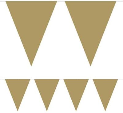 Folat - Mini vlaggenlijn goud 3 meter