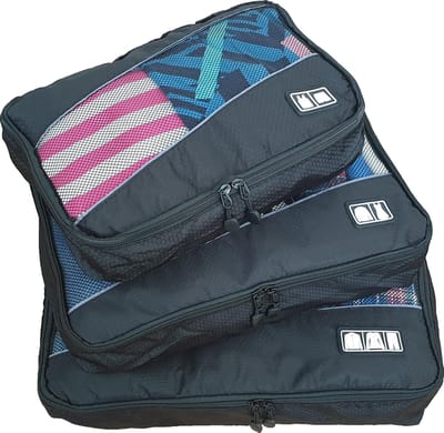 SUNMOOL Opbergzak - Opbergtas - Packing Cubes Set - Kleding Organizer voor Koffer en Backpack - Travel Opbergzakken - Koffer Organizer - 3Stuks - Zwart