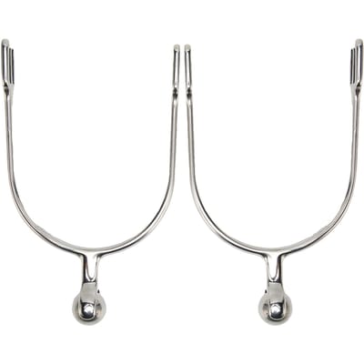 2 stuks Dames Paardensporen Roestvrij Staal Westernsporen met Rollerbal voor Ruitlaarzen gray