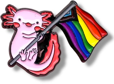 Axolotl Regenboog Vlag Pin – Metalen Speldje | Kinky Pleasure