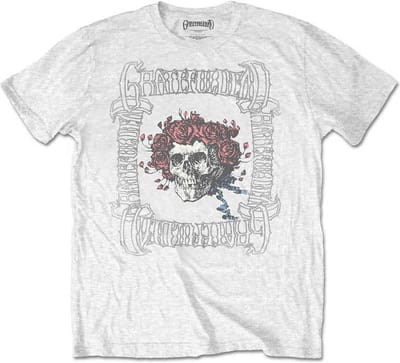 Grateful Dead - Bertha With Logo Box Heren Tshirt - S - Wit