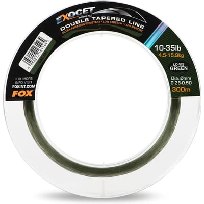 Pro Double Tapered Line Lo-Vis green X300M Exocet Fox - Karper Lijn Nylon - Karper Lijn - Karperlijn - Karper - Karpervissen