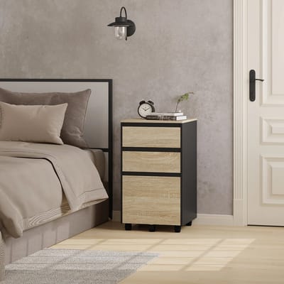 Archiefkast - Ligt Oak - Kantoor Kast - Kantoor - Mobiele Archiefkast - Opbergkast - Opbergkasten Binnen - Opbergkist - Kast - Kastje - Opberg Kast - Opbergkastje