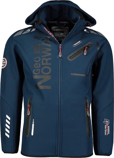 Geographical Norway Softshell Jas Heren Blauw/Zwart Royaute - S